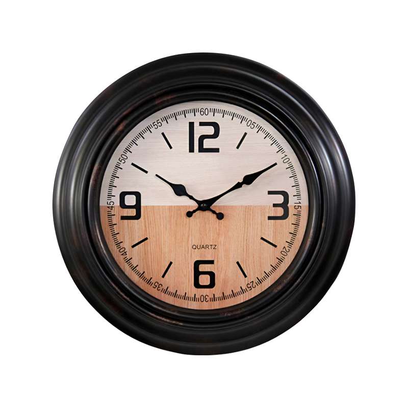 Black Round Vintage Large Wall Clocks for Living Room ~ 5154-2