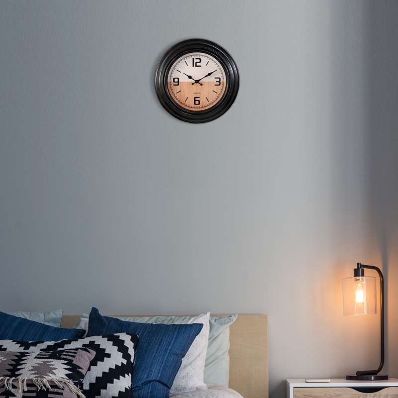 Black Round Vintage Large Wall Clocks for Living Room ~ 5154-1