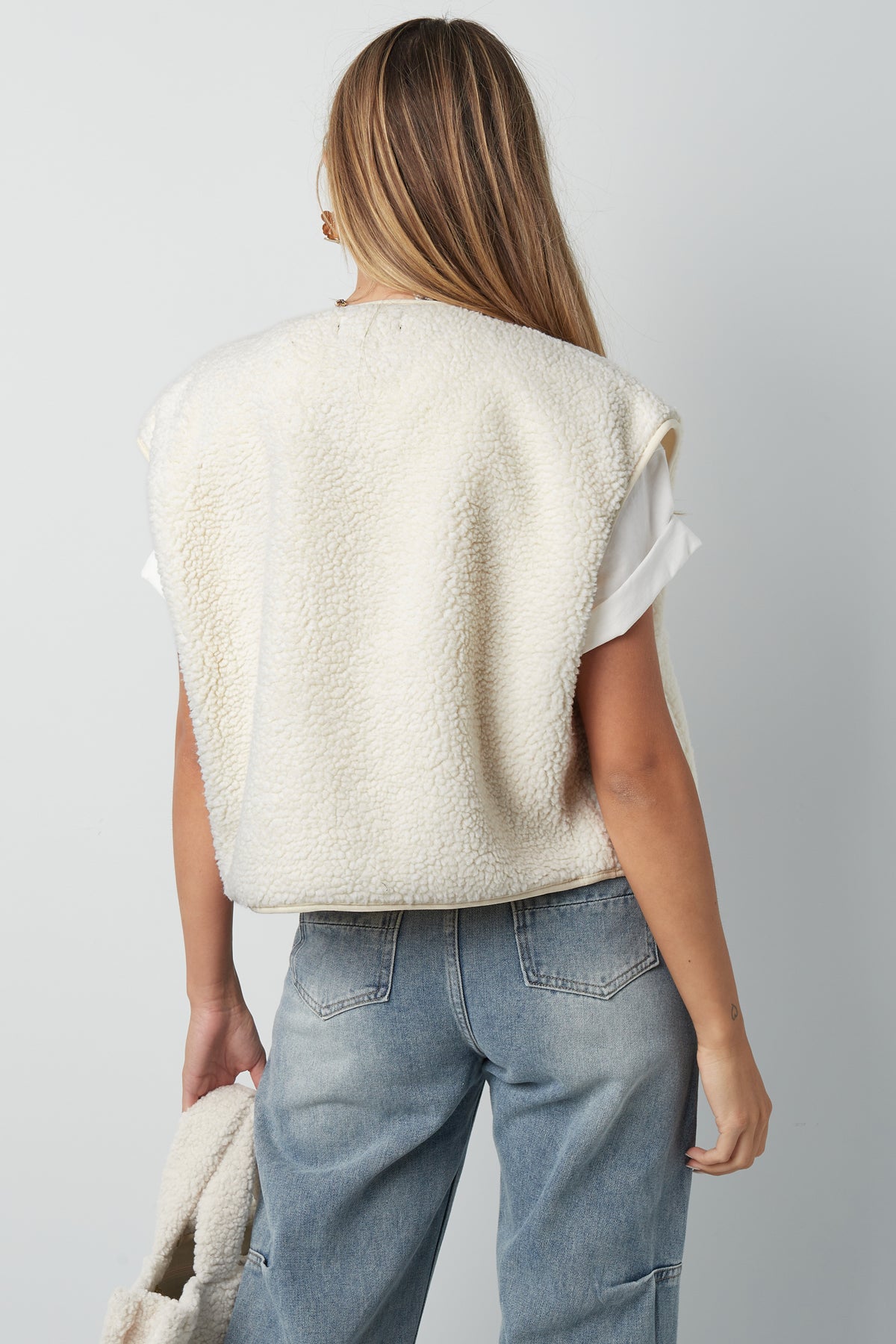 Woven Polyester Fiber Women's Vest Casual Solid Color Fall/Winter