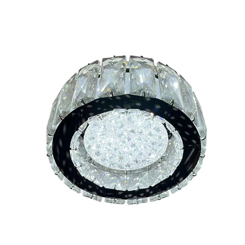 Modern Crystal Flush Mounted Ceiling Lamp Round LED Chandeliers Lights~5007