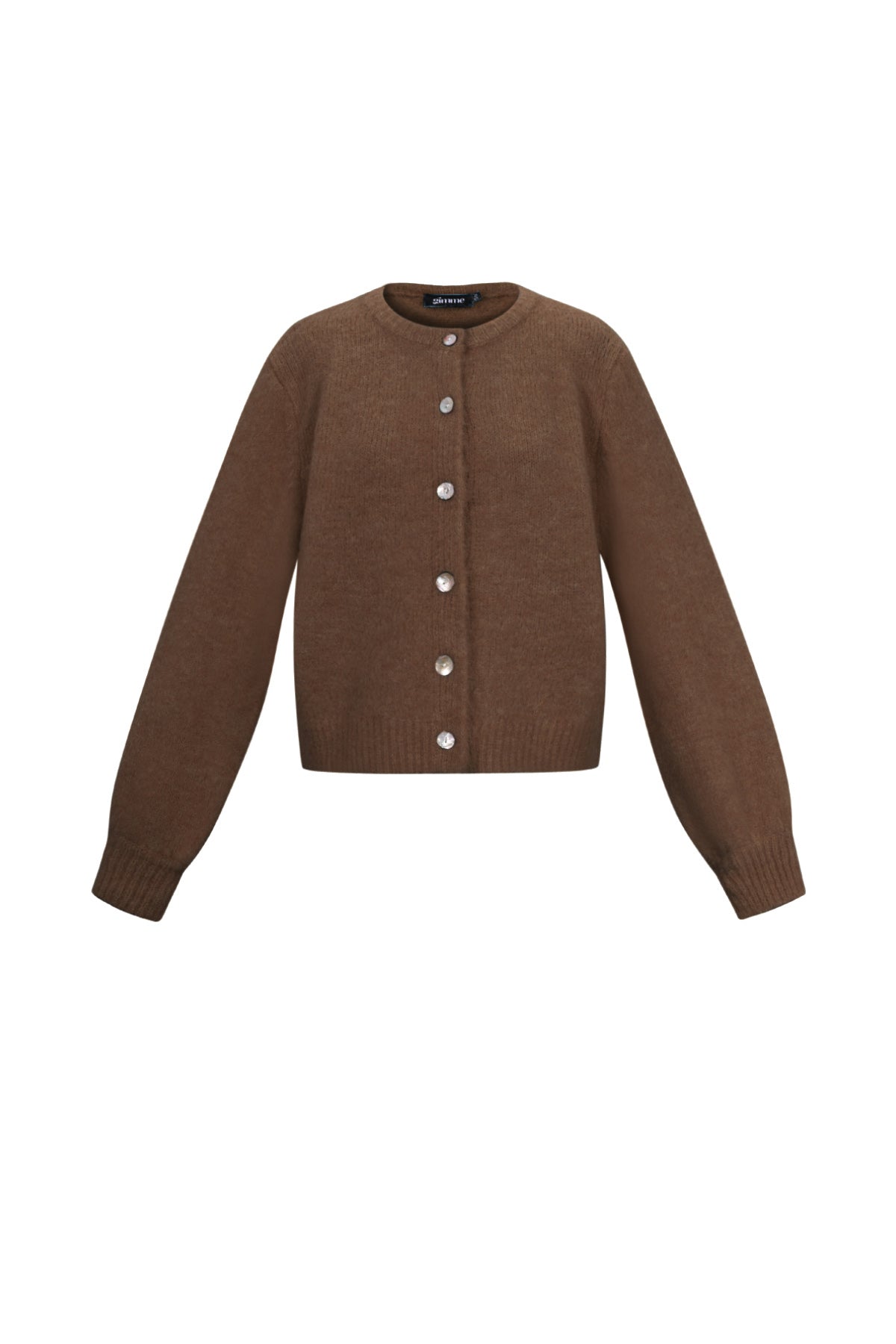 Knitted Polyester Fiber Women's Cardigan Casual Solid Color Fall/Winter