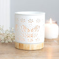 White Butterfly Design Oil & Wax Melt Burner-0